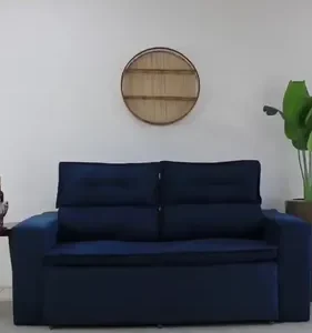 Sofá Retrátil E Reclinável Com Molas 1,80m Vegas Suede Cinza - Imagem 2