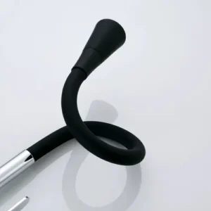 Torneira Gourmet Parede Cozinha Preta Flexível 2 Jatos Chuveirinho Cone 1/4 Volta Luxo Premium Silicone Cone Mais Vendida Preto Fosco - Imagem 5