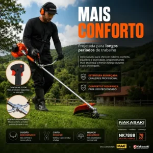 Roçadeira A Gasolina Nakasaki 78cc 6 Em 1 3,6hp - Imagem 7