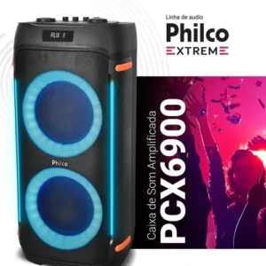 Caixa Som Philco Extreme 1200w Connection Tws Pcx6900 2 Mic Preto - Imagem 4