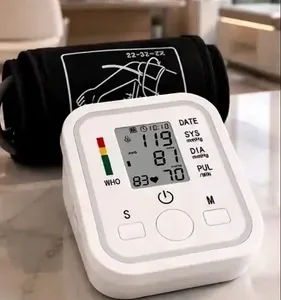 Aparelho Medidor de Pressão Arterial Aferidor Monitor Digital Uso Doméstico Automático Residencial Pressão De Braço Braçadeira Pulso Manguito Ajustável Memória Leitura Adultos Crianças Portátil - Imagem 2