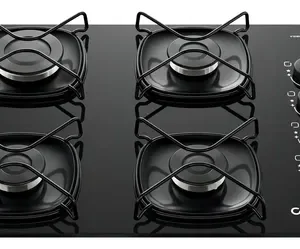 Cooktop 4 Bocas a Gás Continental Mesa de Vidro Preto com Acendimento Automático (KC4GR) - Bivolt - Imagem 2