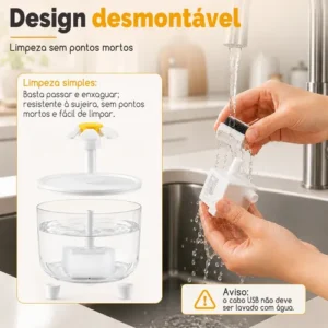 Bebedouro Automático Fonte Água Para Gatos E Cães Com Filtro - Imagem 6