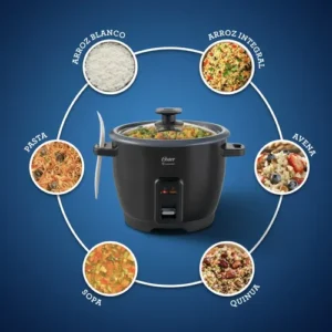 Panela de arroz Oster, 7 xícaras, antiaderente, CKStrcb7dfblk preta 50 Hz - Imagem 7