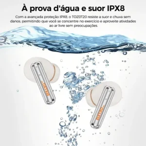 Fone De Ouvido Sem Fio Eletro mex J-87pro Tws Bluetooth 6.0, 40 Horas De Reprodução, à prova d'água IPX8, Com Microfone, Para TV, Smartphone, Laptop, Computador E Esportes Branco - Imagem 5