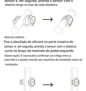 Sensor De Cadencia Velocidade Xoss Arena Ant Modo Aplicativo Preto - Imagem 7