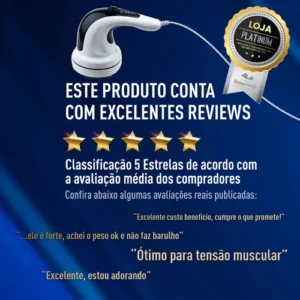 Relaxmedic Massageador Elétrico Orbital 2600 Rotações - Cor Branco - Imagem 7