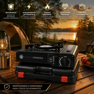 Kit Fogareiro Fogão Portátil Camping Pesca + Acessórios - Imagem 11