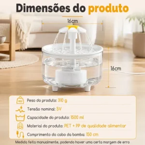 Bebedouro Automático Fonte Água Para Gatos E Cães Com Filtro - Imagem 10
