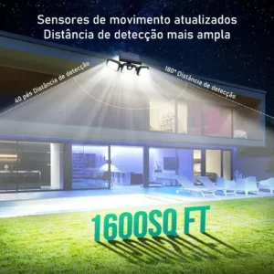 Refletor Solar Led 3 Cabeças Ajustavel Sensor Movimento 50w - Imagem 11