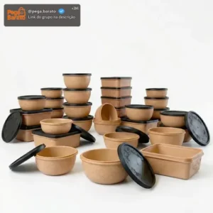 Kit 21 Potes Plásticos Com Tampa Tamanhos Variados Livre Bpa - Imagem 1