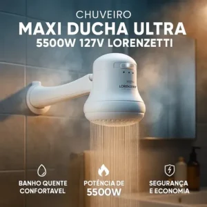 Chuveiro Maxi Ducha Ultra Branco 127v 5500W Lorenzetti - Imagem 3