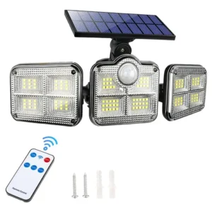 Led 3 Luminária Solar Com Sensor De Movimento Lâmpadas 122 - Imagem 3