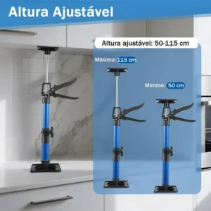 Kit 2 Peças Haste Suporte Telescópica Ferramenta 50-115cm - Imagem 4