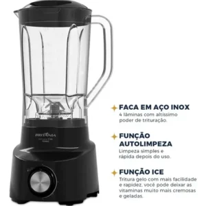Liquidificador Britânia 2.6l Diamante 1100 Preto - Imagem 7