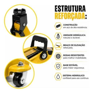 Macaco Hidraulico Jacare 2 Toneladas Jacarezinho Com Maleta - Imagem 6