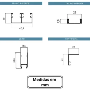 Kit Pia Estrutura Gabinete Porcelanato Vidro L1,20xa1,00 Cm - Imagem 2