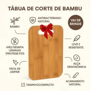 Jogo De Facas Inóx Conjunto 8 Peças Kit Cozinha Churrasco Premium + tábua AQUATTRO - Imagem 5