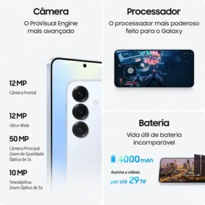 Samsung Galaxy S25 5G, 256GB, 12GB, Câmera Tripla - Azul claro - Imagem 4