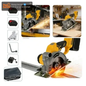 Pro Kit Serra Circular 48v Brushless 60000mah 1800w 7000rpm - Imagem 1