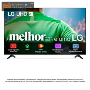 Smart TV LG UHD AI UA75 43 polegadas HDR10 Pro Processador α7 AI Ger8 webOS 25 - Imagem 1
