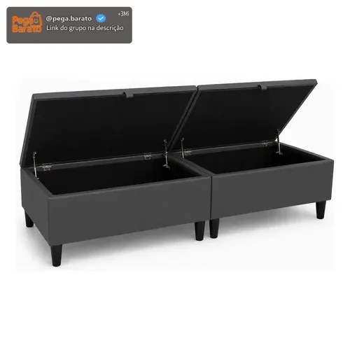 Base Box Bau Para Colchão De Solteiro 188x88 Resistente Jrlm