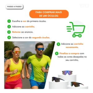 Óculos Esportivo Ciclismo Beachtenis Pesca Corrida Uv400 - Imagem 5