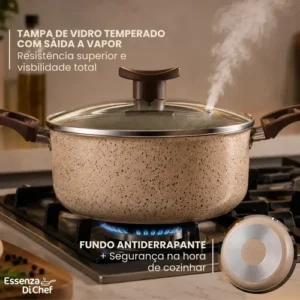 Jogo De Panelas Antiaderente 10 Peças Teflon bianco Cor Bianco - Imagem 8