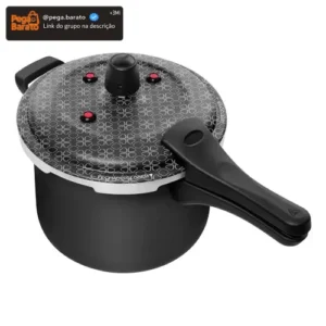 Panela de Pressão Patolux 5L Antiaderente Alumínio Preto Fecho Externo - Imagem 1