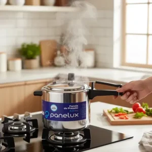 Panela de Pressão 4,5L Panelux Classic Alumínio Polido Inmetro Alça Ergonômica Fogo Médio - Imagem 12