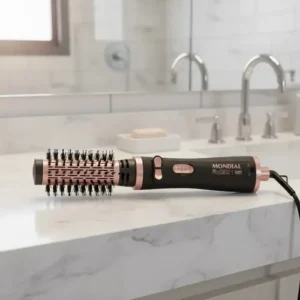 Escova Rotativa Mondial Ceramica Tourmaline Ion 3x1 Erb-01 Rosa 127/220v - Imagem 9