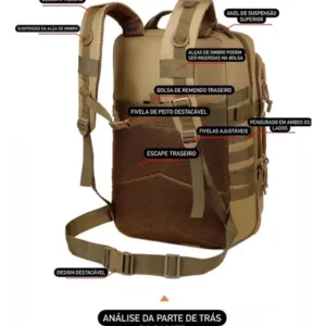 Mochila Tática Impermeável Militar Reforçada Grande 50litros - Imagem 7