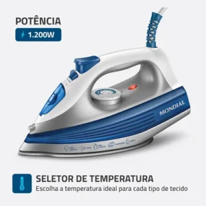 Ferro A Vapor Mondial 1200w FVN-01-BL - Imagem 5