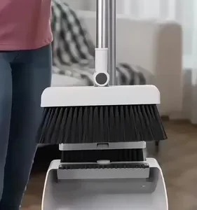 4em1 Kit Vassoura E Pá Multiuso Ajustável Limpeza Piso Pelos - Imagem 2