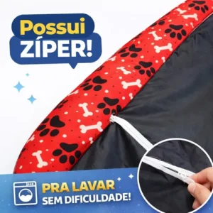 Cama Pet Cachorro Grande Impermeável 70x70 Sherpa Lavável - Imagem 4