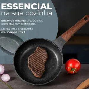 Panela Frigideira Cerâmica De Indução E Gás Compacta Profissional 24 Cm Linha Premium - Aero Home - Imagem 6