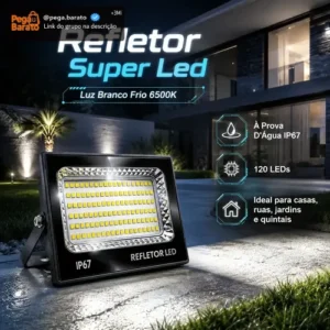 Refletor Super Led 400w Holofote Bivolt Ip67 Cor Da Luz Branco Frio Rfe:6713 Max Lumi - Imagem 1