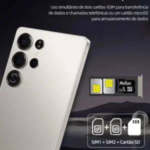 Smartphone Bobarry Tela Gigante 6.78 Polegadas Dual Sim Dual Standby Android 15 Processador Dimensity 7200 Câmera Dupla 18mp+52mp Bateria 5000mah 16gb Ram+512gb Rom Azul - Imagem 7