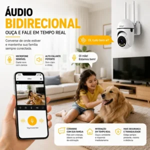 Câmera De Segurança Wi-fi 3mp Visão Noturna Colorida Áudio - Imagem 3