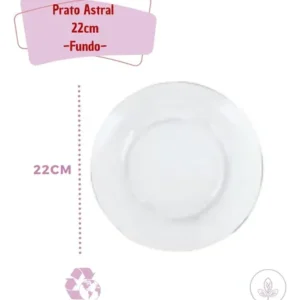 Jogo De 6 Pratos E 6 Copos Vidro Elegante Buffet Restaurante - Imagem 11