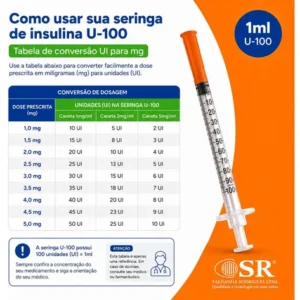 Seringa Insulina Agulha Fixa 8x0,3 Botox Mounjaro 20 Uni - Imagem 5