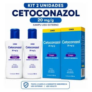 Kit 2 Shampo Cetoconazol Caspa Dermatite Seborreica 100ml - Imagem 3