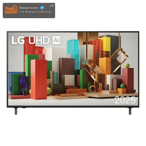 Smart TV Profissional 4K 75" LG UHD 75AU801 Processador α7 AI Ger8 Super Upscaling Google Cast Alexa Integrado Controle AI Smart Magic WebOS 25