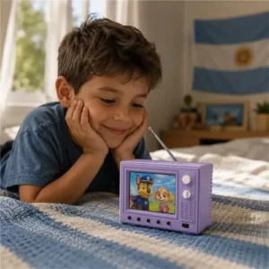 Mini Tv Portátil Retrô, Tela Usb Hd Recarregável De 2,4. - Imagem 4