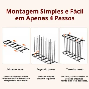 Rack Vertical Sapateira 5 Prateleiras 15 Pares Aço Inox Cor - Imagem 11