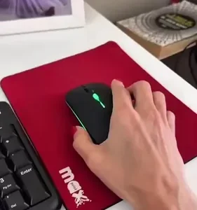 Mouse Sem Fio Recarregável Wireless Optico Led Rgb Ergonômico Sem Fio Para Pc Desktop Notebook Tablet Smartphone Preto - Imagem 10