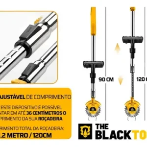 Roçadeira Aparador Grama A Bateria Recarregável 21v 750w Profissional Com Acessórios Tcg21c The Black Tools - Imagem 7
