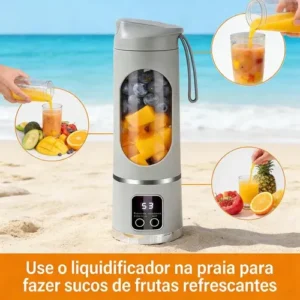 Mini Liquidificador Mixer Portátil Recarregável 450ml Shake - Imagem 10
