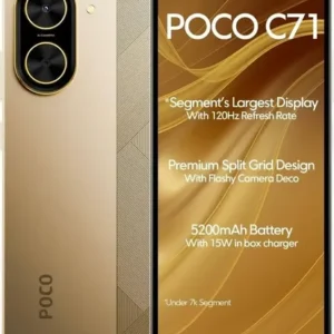 Xiaomi Pocophone Poco C71 3gb Ram 64Gb Rom Dourado - Imagem 3
