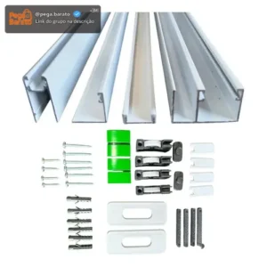 Kit Pia Estrutura Gabinete Porcelanato Vidro L1,20xa1,00 Cm - Imagem 1